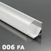 Aluminium profil eloxlt ALP 006 LED szalaghoz flig tltsz
