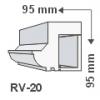 RV 20 Rejtett vilgts stukk flexibilis LED szalaghoz