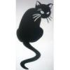 Fekete macska falmatrica Az v 60 x 32 cm Dekorlhat vele fal ajt btor tkr