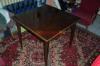 Asztal barns fa hasznlt tkezasztal elad 4 szkkel