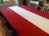 100 cm X 100 cm textil piros asztaltert