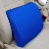 THG Blue Memory Foam Lumbar Cushion Pillow Cover Pad Molded to Improve Posture Supports Lumbar Lower ache