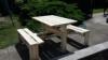 Elad egy j kerti asztal 160x120x70 cm magas 4 szemlyes az asztal rsze kzzel lecsavarozhat szllts miatt Kezeletlenl 1