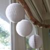 3 Small White Tissue Paper Balls