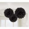Black Fluffy Tissue paper balls pom poms hanging decorations party supplies