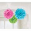 Assorted Pink Green blue Fluffy Tissue Paper Balls Pom Poms hanging party decorations