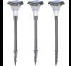 Napelemes lmpa kszlet 3 rszes 1 x 1 2 V 600 mAh nemesacl ip44 fixen beptett LED es foglalat Capri