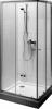 Wellness Miron szgletes zuhanykabin 2 tolajt balos tltsz veg fehr profil 100x80x195 cm