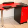 Mkrms asztal 5 Piros fekete