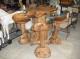 Klnleges rusztikus teakfa brszk 4 db asztal