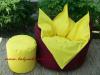 Babzskfotel tulipn forma puff bord srga