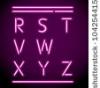 Realistic letters of neon tubes