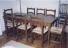 Antik Kolonil stlus 180x80 cm ebdl asztal s 8 hozztartoz hnccsal besztt szk Tmr faragott fa