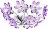 Purple 5142 lila virgos mennyezeti lmpa 3 40W