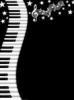 Hullmos zongora billentyzet fekete