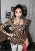 Women s Vintage Square Neck Puff Sleeve Peplum T shirt Tops Blouse Leopard Tqb