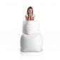 Bean Bag nagy fekete kocka puff