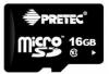 Pretec Micro SDHC 16GB CLASS 10 (HD Video Card) + SD adapter (PC10MC16G)