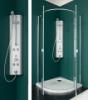 Kolpa San Levanto 1200 2f zuhanypanel Nagy fejzuhany 4 mikro fvka testmasszzshoz 3 funkcis termosztatikus csaptelep Kzi zuhany Bepts