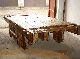 Rusztikus kemnyfbol ksztett szegecselt asztal Mretek 192x106x50 cm Tel 06 70 518 9573