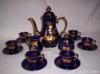 Bavaria Echt Cobalt aranyozott porceln kszlet