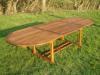 A Prince teakfa asztal 120x120 180 cm es lersa