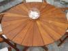 A Sun elegance teakfa asztal kr alak 150 cm es lersa