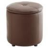 Puff barna textilbr trolval FERNANDO 8990 db