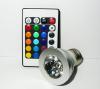 3W Power RGB LED MR16 spot E27 IR-tvirnytval, vltoztathat szn