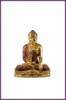 Buddha szobor aranyozott teakfa 35 cm