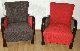 Kt darab art deco utn gyrtott szp vonalvezets fotel feljtva elad Elsosztly asztalosmunka olasz anyagokkal gynyren kezelve A fa sttbarna selyemf