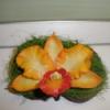 Cattleya orchidea virg termsben srga narancs Dekorci Otthon lakberendezs Dsz Kasp virgtart vza kors cserp Kermia Mindenms cattleya orchidea virg agyagbl srga narancs sznben jelenleg