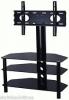 Black Glass LED Plasma LCD TV Stand Samsung 32 to 42 TVS 001B