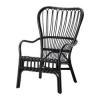 STORSELE magas fotel rattan fekete Szlessg 69 cm Mlysg 78 cm Magassg 100 cm