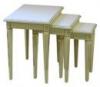 3db os nyrfa asztal szett 52x37x52 cm 38x33x48 cm 29x26x44 cm