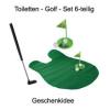 Toiletten Golf Set 6 teilig WC Golf spielen Spiel Minigolf Geschenk Idee