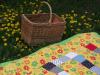 Srga-lila-narancs patchwork takar piknikkosrral