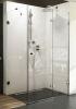 Brilliant BSDPS 120x80 jobbos Krm Transparent zuhanykabin Ktrszes zuhanyajt s fix oldalfal egyben szgletes zuha