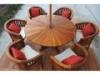 Sun elegance teakfa asztal kr alak 120 cm es