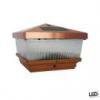 Outdoor Antique Copper LED Solar Post Cap Light