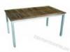 Java teak asztal 90 x 150 cm alumnium