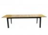 Asztal 100 x 220 280 cm teak alumnium szrke