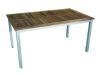 A Java teak asztal 90 x 150 cm alumnium lersa