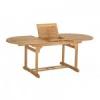 Hosszabthat ovlis teak asztal
